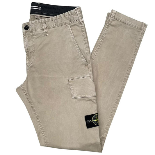 Stone Island AW 2022 Beige Skinny Fit Cargo Trousers