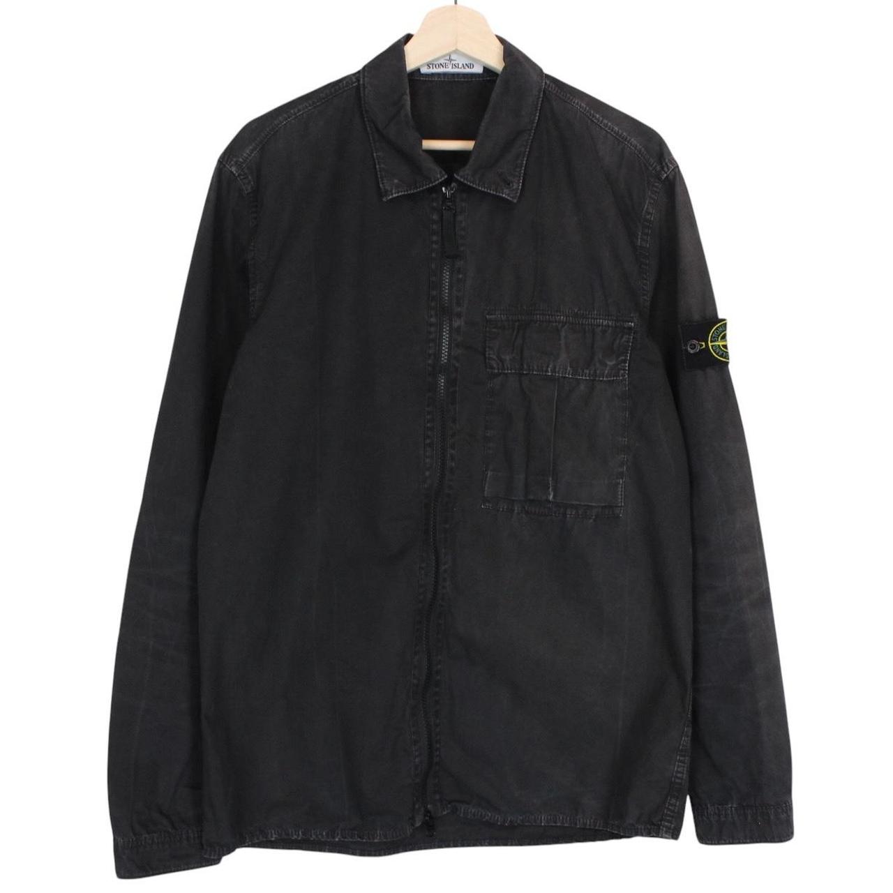 Stone Island AW 2019 Black Full Zip Cotton Overshirt Jacket