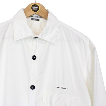 Vintage Stone Island SS 1998 White Short Sleeve Cotton Shirt