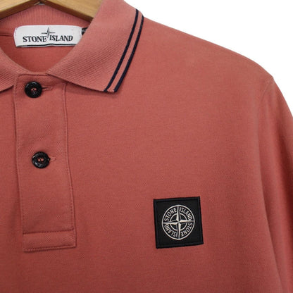 Stone Island AW 2019 Orange Long Sleeve Compass Polo Shirt