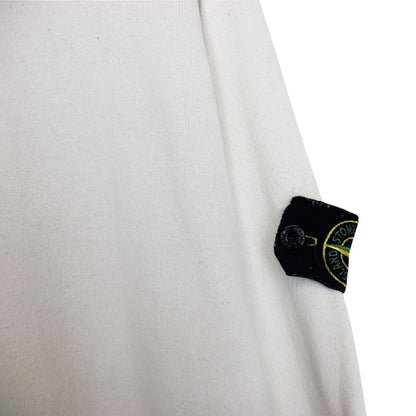 Vintage Stone Island SS 2007 White Cotton Knit 1/4 Zip Jumper