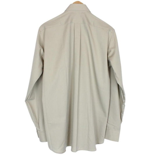 Vintage 90s Burberry Beige Long Sleeve Cotton Shirt