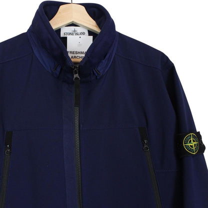 Stone Island AW 2018 Navy Blue Full Zip Soft Shell-R Jacket
