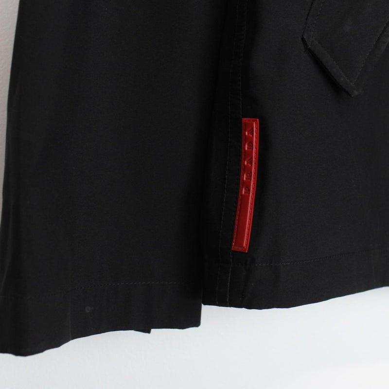 Vintage Prada Sport Black Waterproof Hooded Jacket