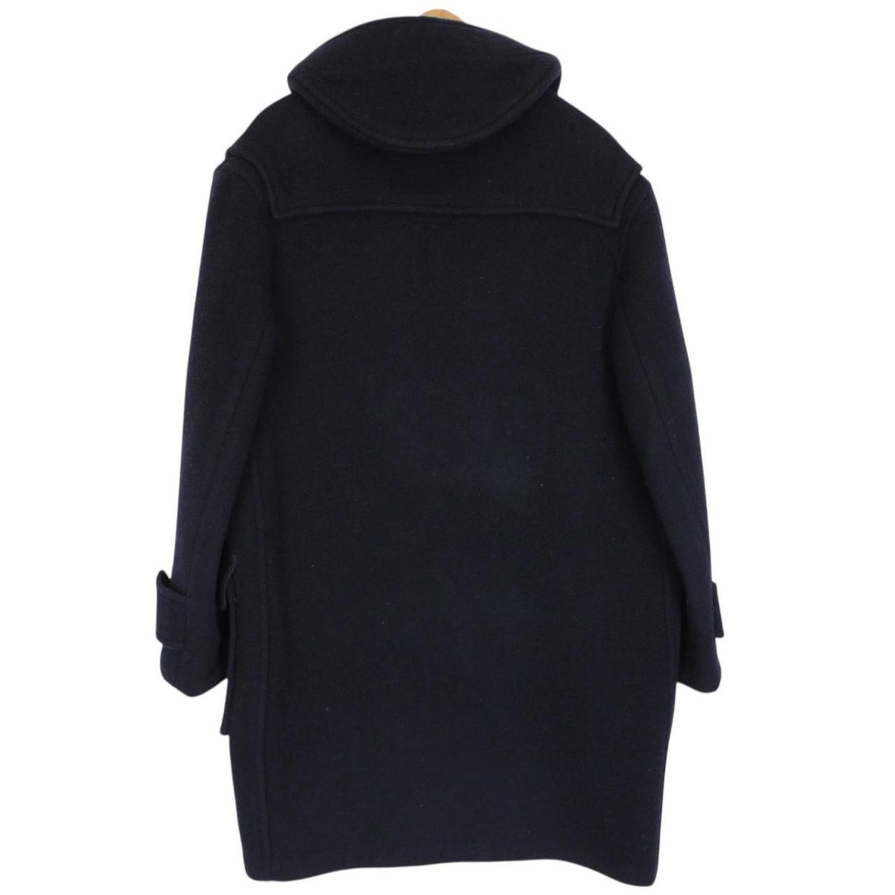 Vintage Burberry London Navy Blue Nova Check Wool Duffle Coat