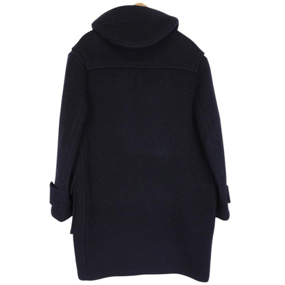 Vintage Burberry London Navy Blue Nova Check Wool Duffle Coat