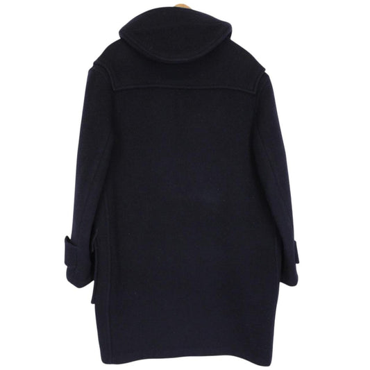 Vintage Burberry London Navy Blue Nova Check Wool Duffle Coat