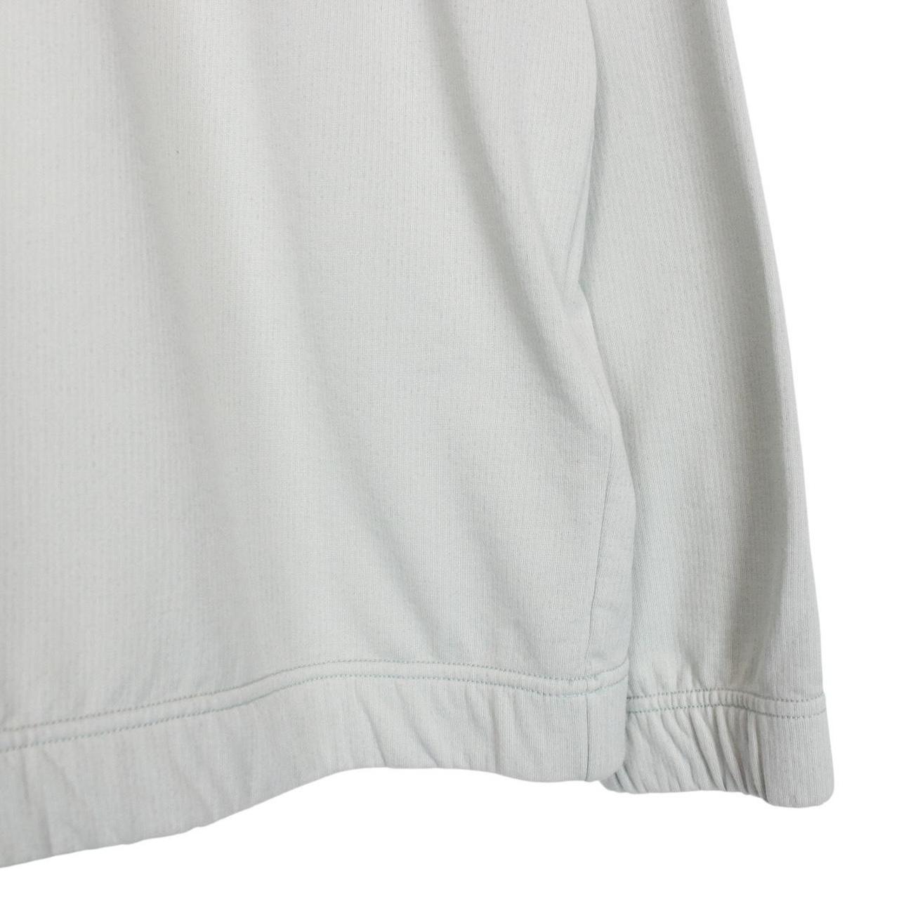 Stone Island Marina SS 2023 Light Blue Plated Dyed Cotton Nylon Hoodie Jumper