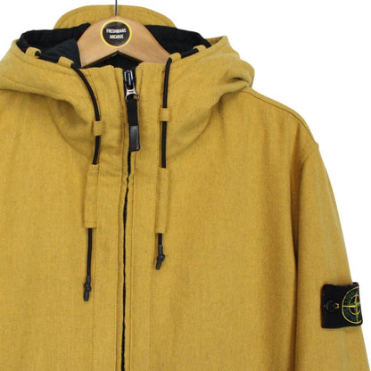 Stone Island AW 2014 Yellow Melange Wool Poly Hooded Jacket