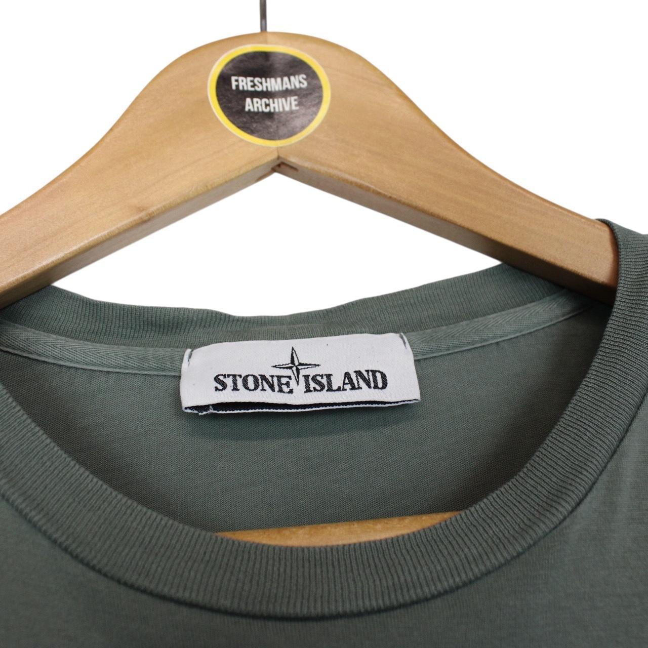 Stone Island AW 2021 Green Long Sleeve Compass T-Shirt