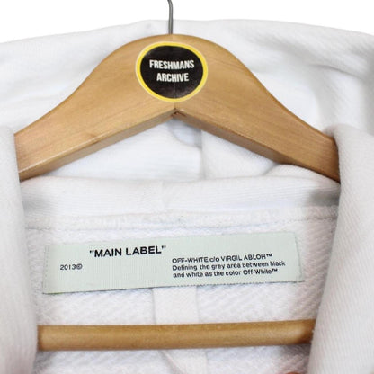 Off White White Arrows Cotton Hoodie Jumper