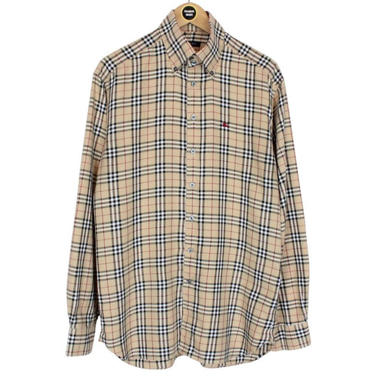 Vintage Burberry London Beige Nova Check Long Sleeve Shirt
