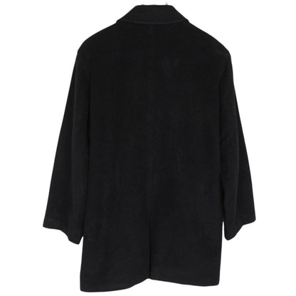 Vintage Aquascutum Black Cashmere Wool Blend Double Breasted Coat