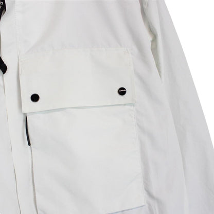 CP Company White Micro-M Full Zip Goggle Jacket