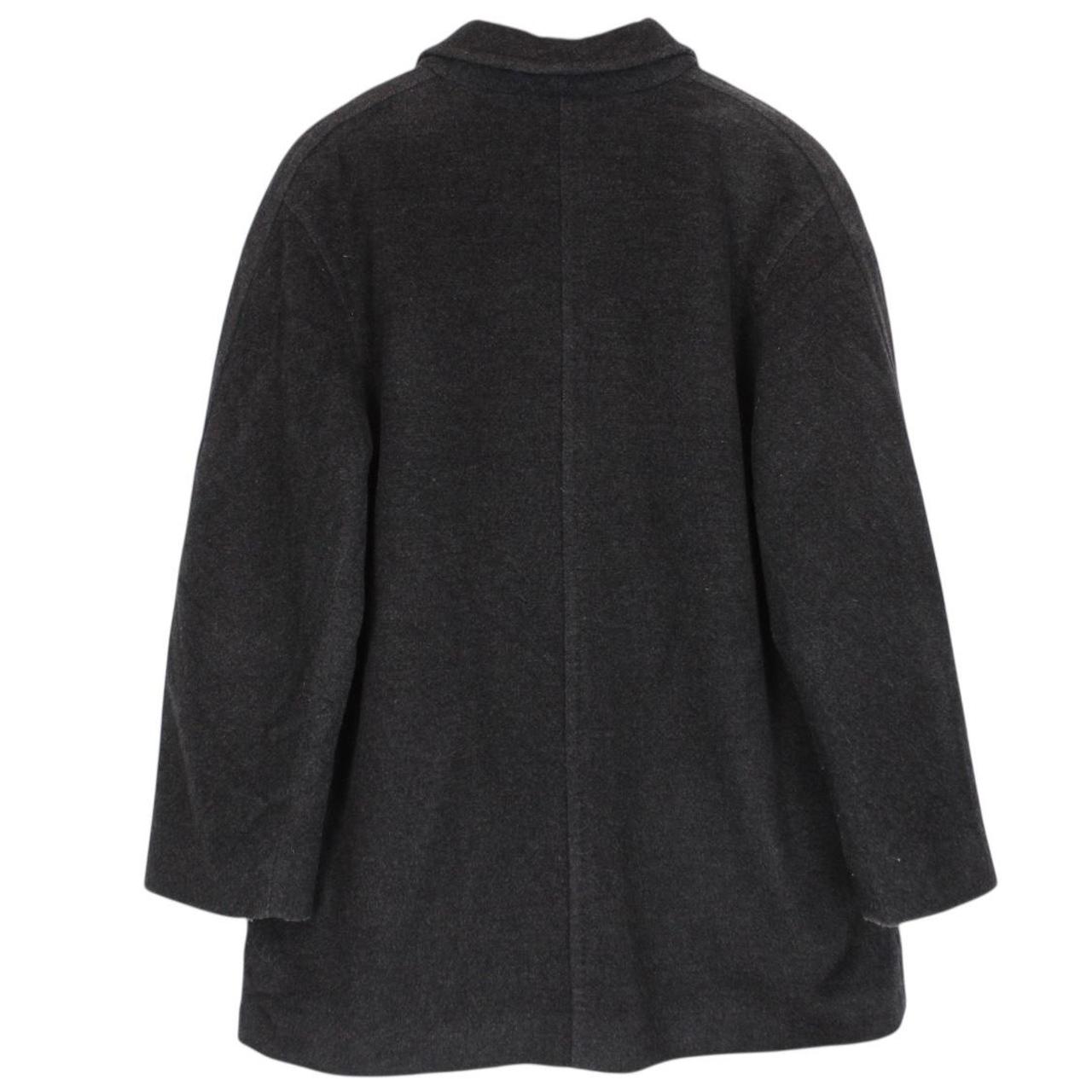 Vintage 90s Burberry Dark Grey Cashmere Wool Blend Coat