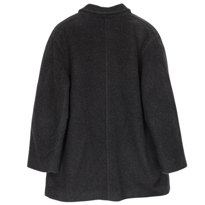 Vintage 90s Burberry Dark Grey Cashmere Wool Blend Coat