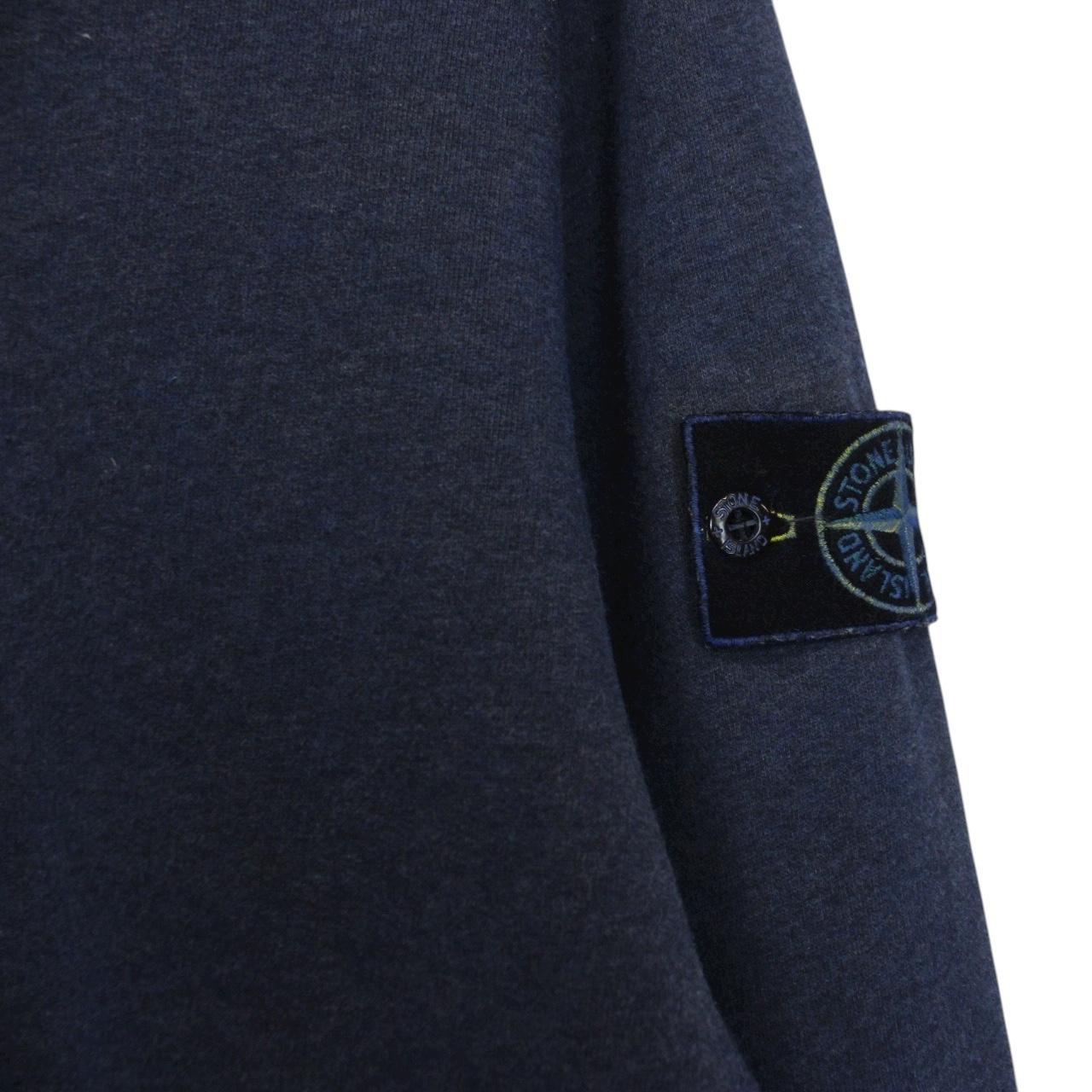 Stone Island AW 2020 Blue Dust Treatment Crew Neck Sweatshirt Jumper