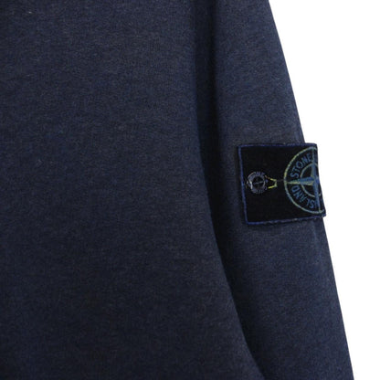 Stone Island AW 2020 Blue Dust Treatment Crew Neck Sweatshirt Jumper