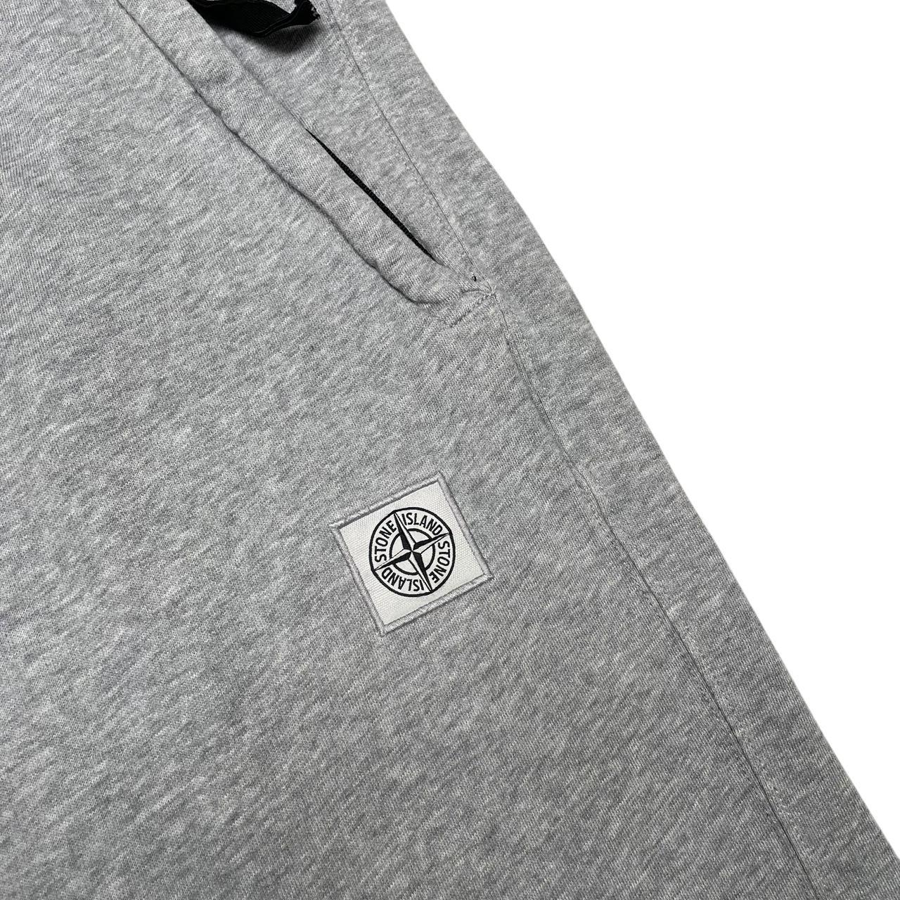 Stone Island AW 2016 Grey Compass Logo Cotton Jogger Shorts