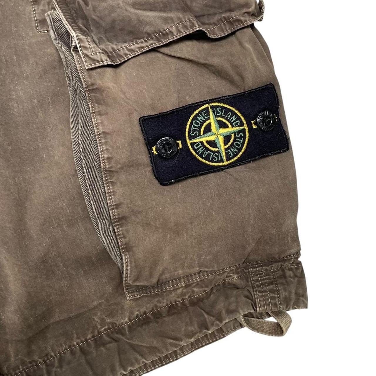 Stone Island SS 2012 Khaki Green Bermuda Cotton Cargo Shorts