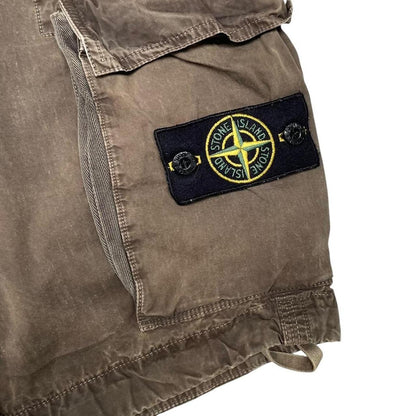 Stone Island SS 2012 Khaki Green Bermuda Cotton Cargo Shorts