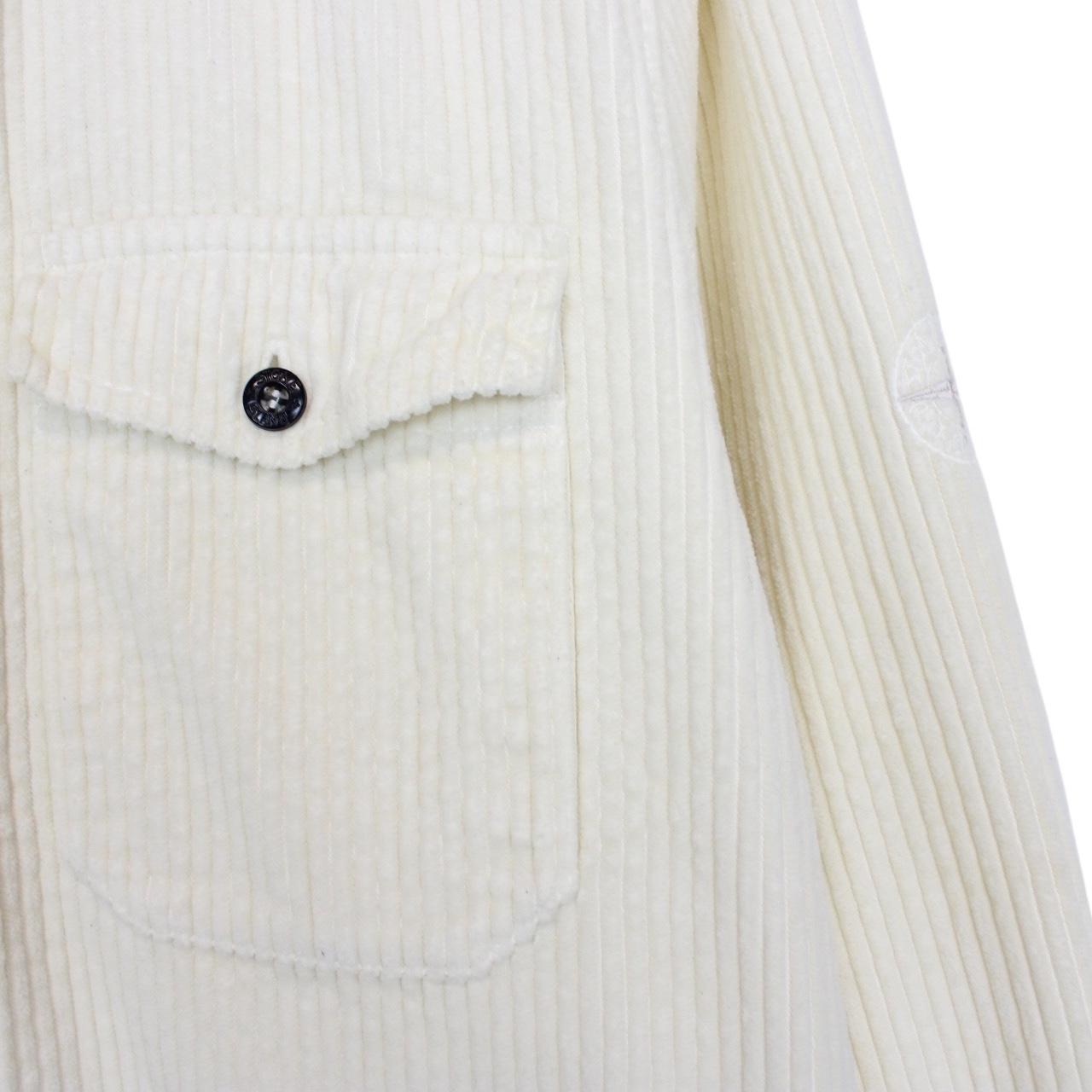 Stone Island AW 2020 Cream Long Sleeve Jumbo Corduroy Shirt