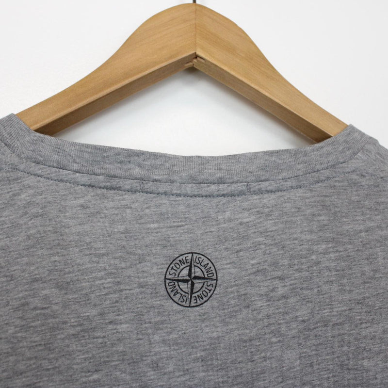 Stone Island SS 2018 Grey Short Sleeve Logo Print T-Shirt