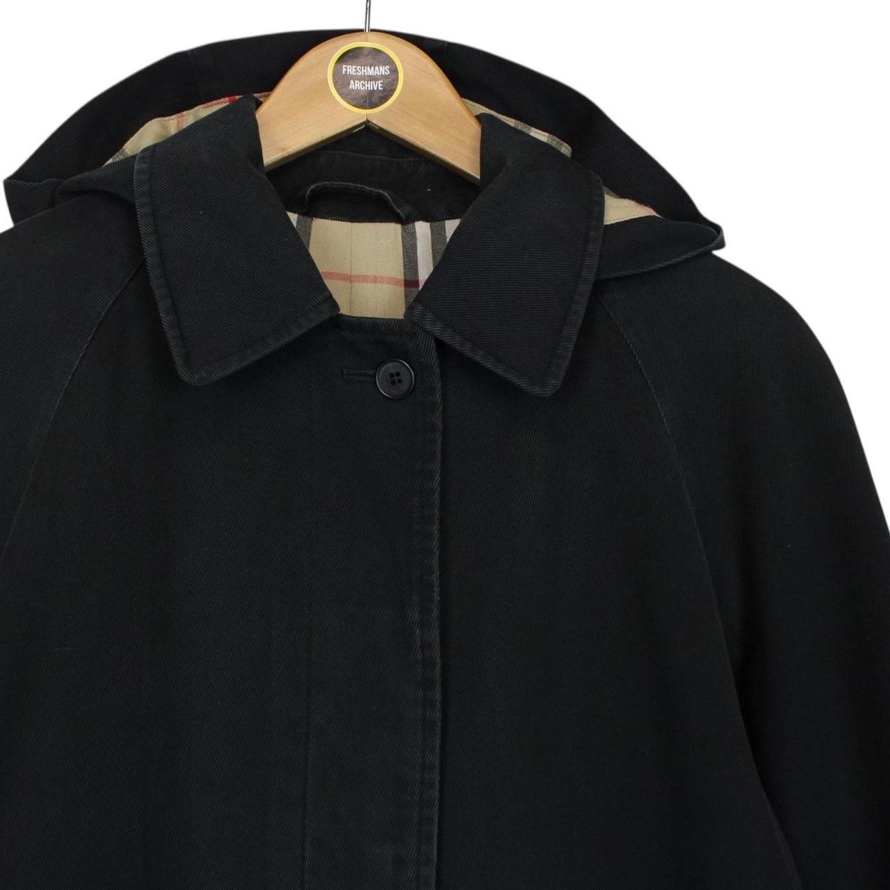 Burberry London Black Cotton Hooded Coat