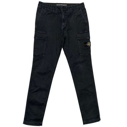 Stone Island AW 2020 Black Slim Fit Cargo Trousers
