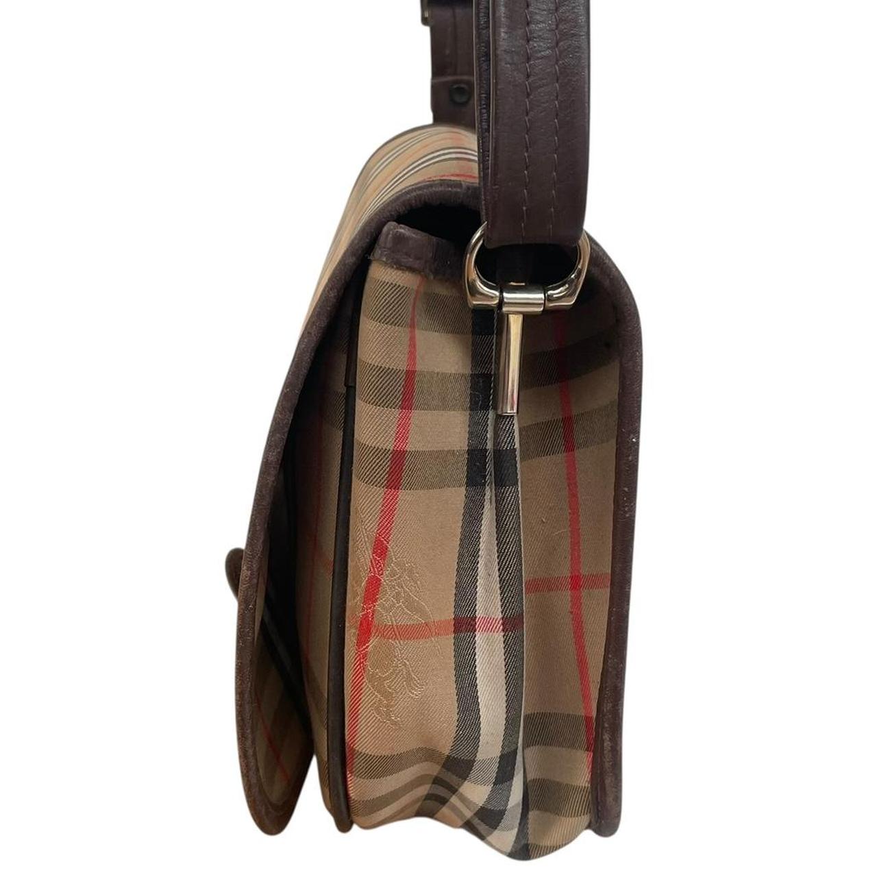Vintage 90s Burberry Tan Brown Nova Check Shoulder Bag