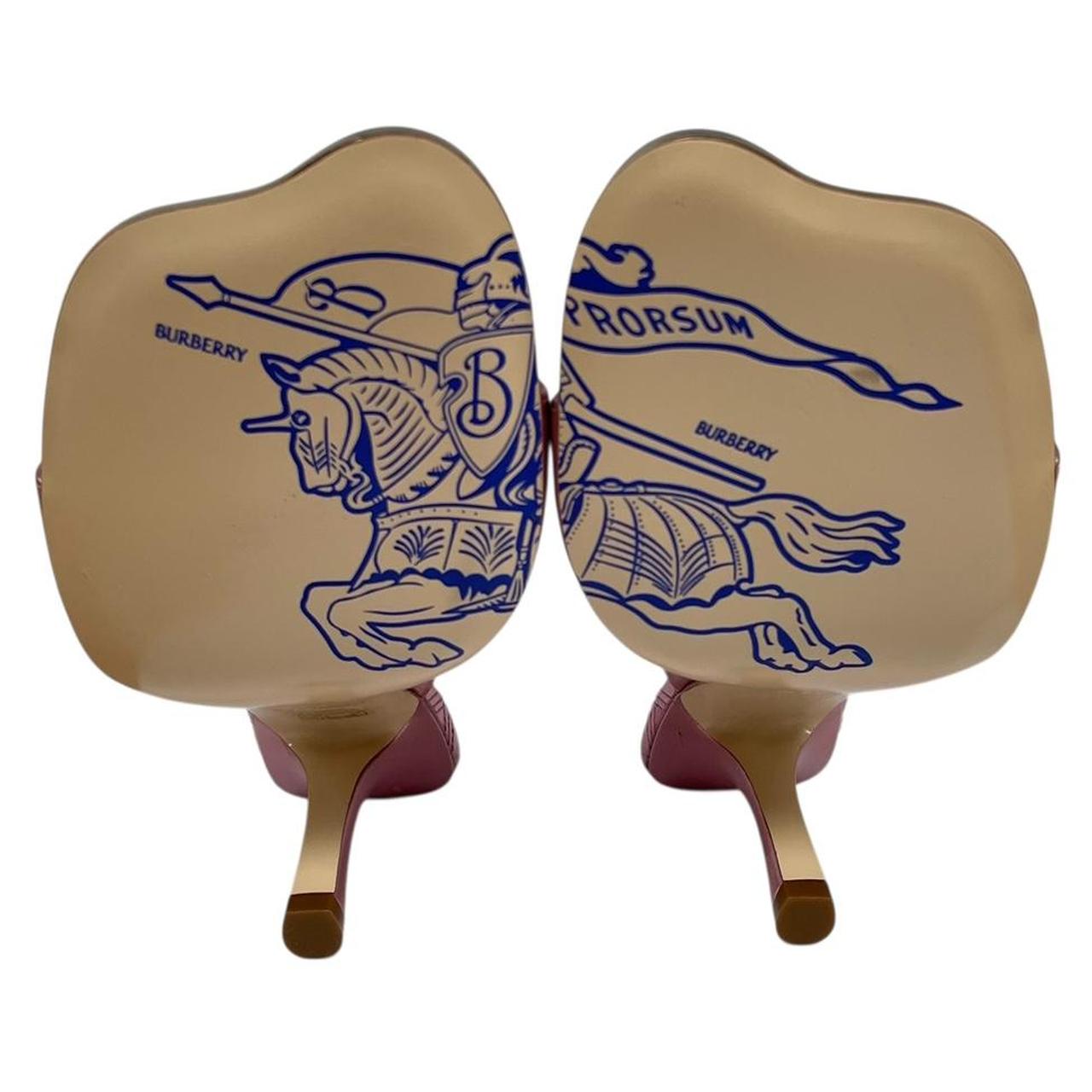 Burberry Metallic Pink Leather Padded High Heels