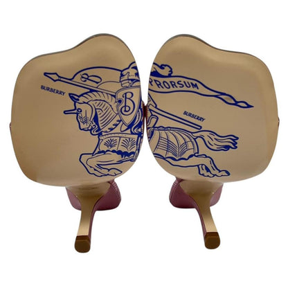 Burberry Metallic Pink Leather Padded High Heels