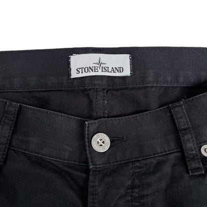 Stone Island AW 2017 Black Slim Fit Cotton Trousers