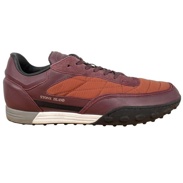 Stone Island Burgundy and Orange Football Trainers