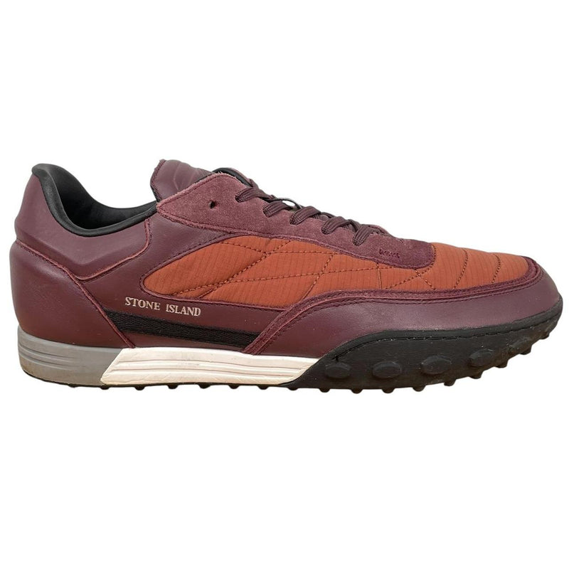 Stone Island Burgundy and Orange Football Trainers