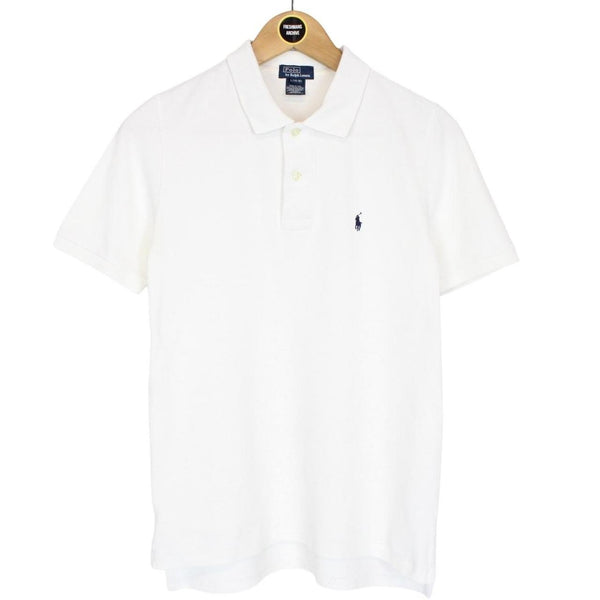 Vintage Polo Ralph Lauren White Short Sleeve Cotton Polo Shirt