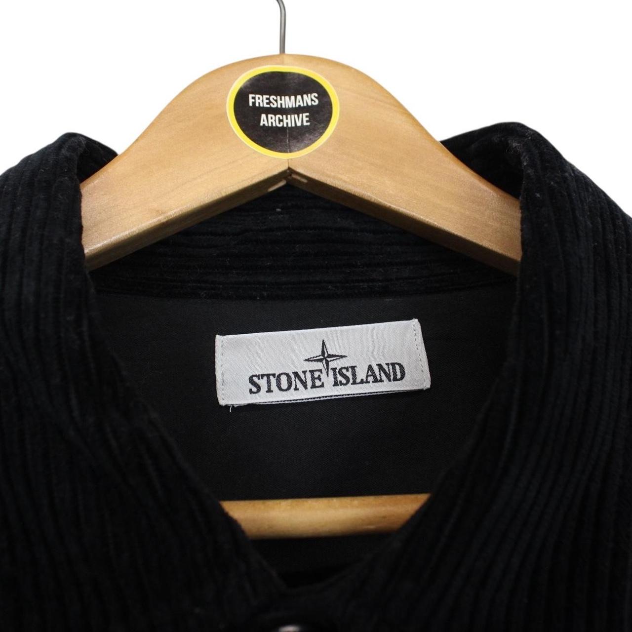 Stone Island AW 2022 Black Long Sleeve Jumbo Corduroy Shirt