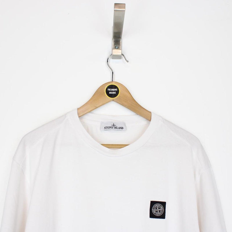 Stone Island AW 2023 White Short Sleeve Compass T-Shirt