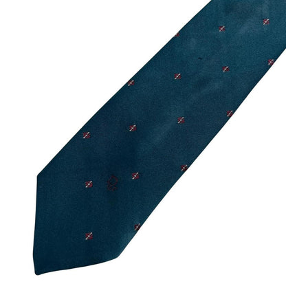 Vintage Christian Dior Green Polyester/Silk Tie