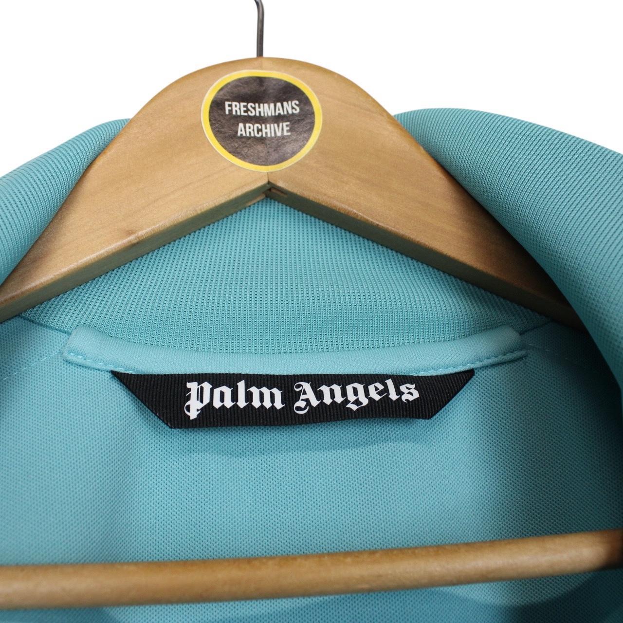 Palm Angels Turquoise Blue Full Zip Track Jacket