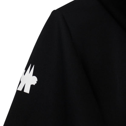 Moncler Grenoble Black and White Logo Print Hoodie Jumper