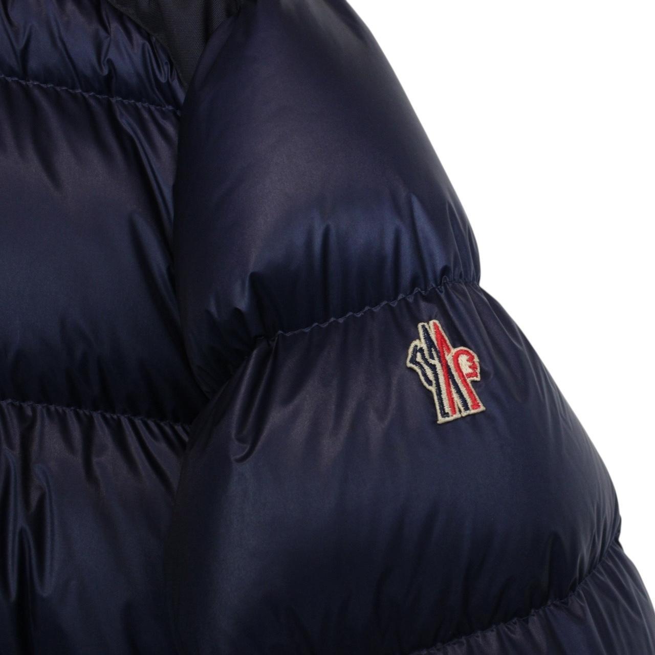 Moncler Grenoble Hintertux Navy Blue Full Zip Down Hooded Jacket