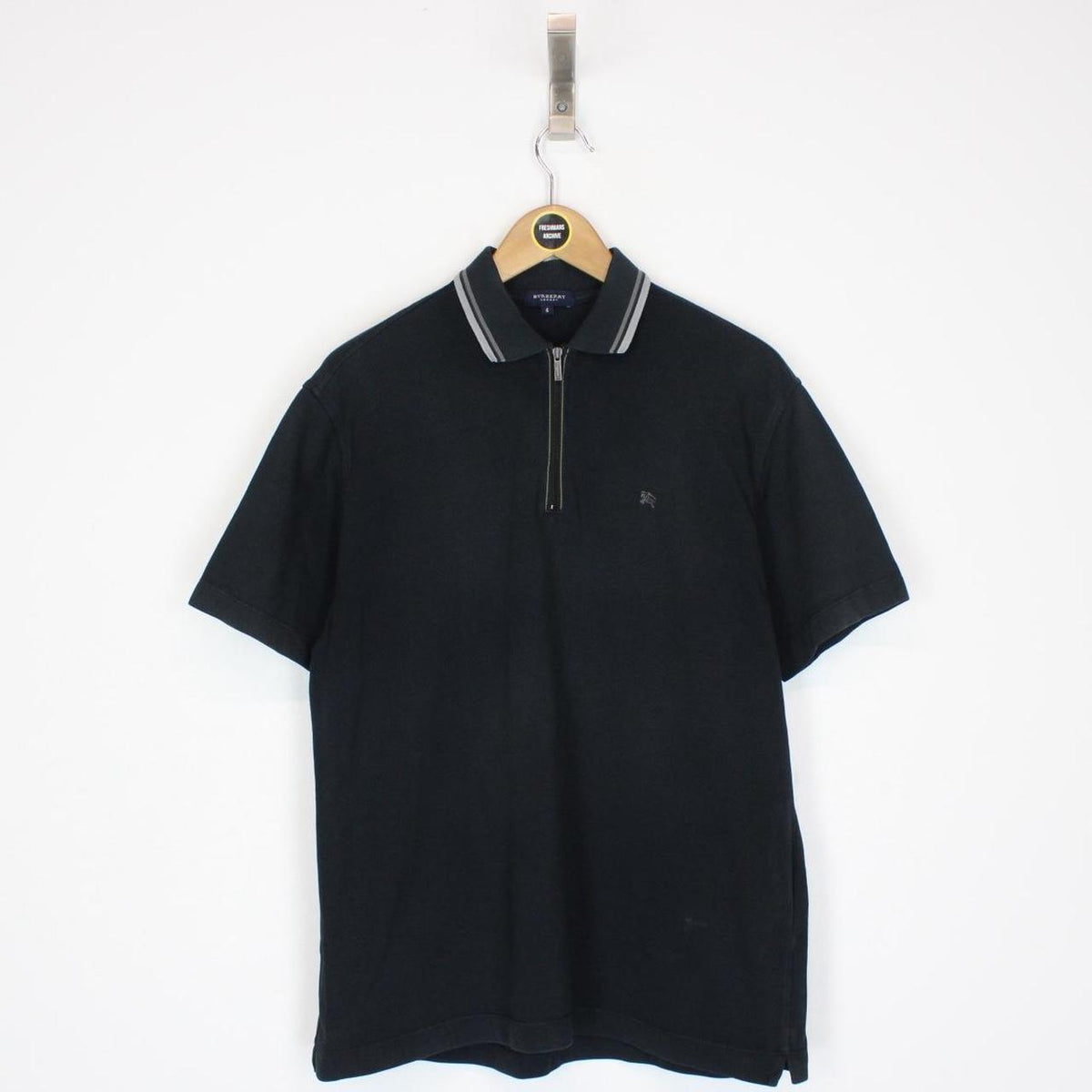 トップス 00s Burberry polo shirts y2k archive Vintage 00s BabyBlue Burberry 1/4 Zip Polo Shirt - X-Small