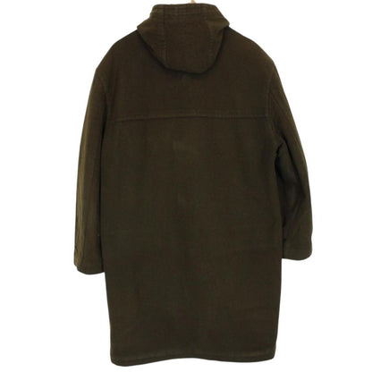 Vintage 80s Burberry Khaki Green Nova Check Wool Duffle Coat