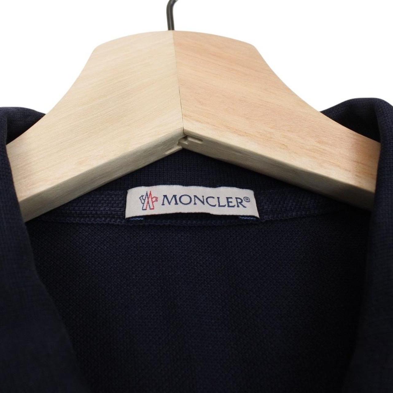 Moncler Maglia Manica Corta Navy Blue Short Sleeve Cotton Polo Shirt