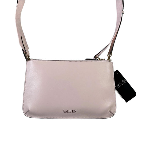 Ralph Lauren pink leather crossbody bag with logo detail and dust bag included.