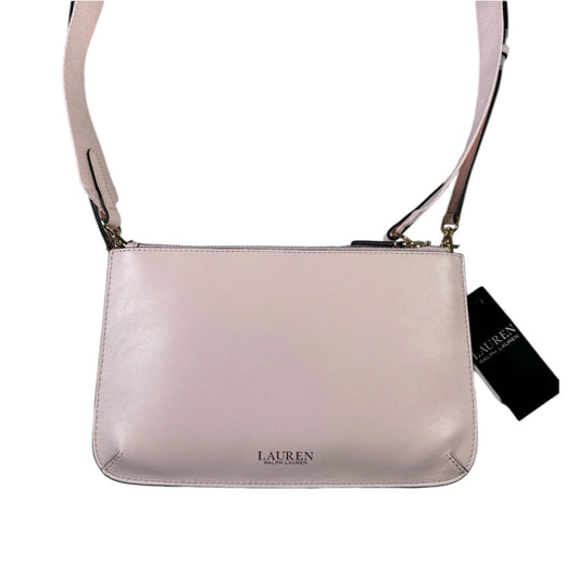 Ralph Lauren pink leather crossbody bag with logo detail and dust bag included.