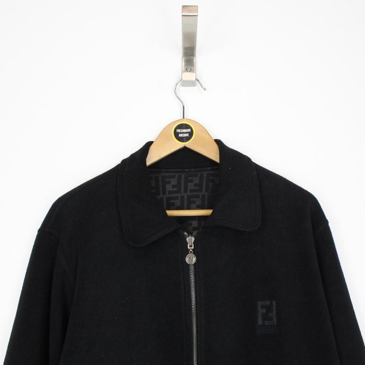 Vintage 90s Fendi Black Zucca Monogram Reversible Jacket