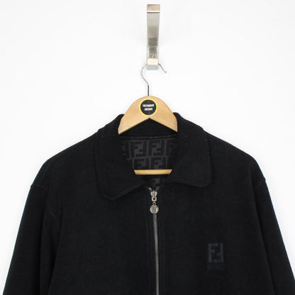 Vintage 90s Fendi Black Zucca Monogram Reversible Jacket