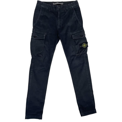 Stone Island AW 2018 Black Slim Fit Cargo Trousers